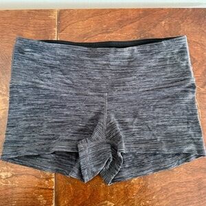 Lululemon Gray Striped Hot Yoga Shorts